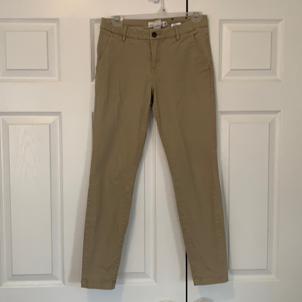 Khaki ankle pants